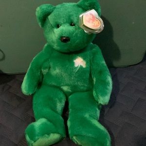 1998 large plush Ty bear Erin plus beanie baby Erin